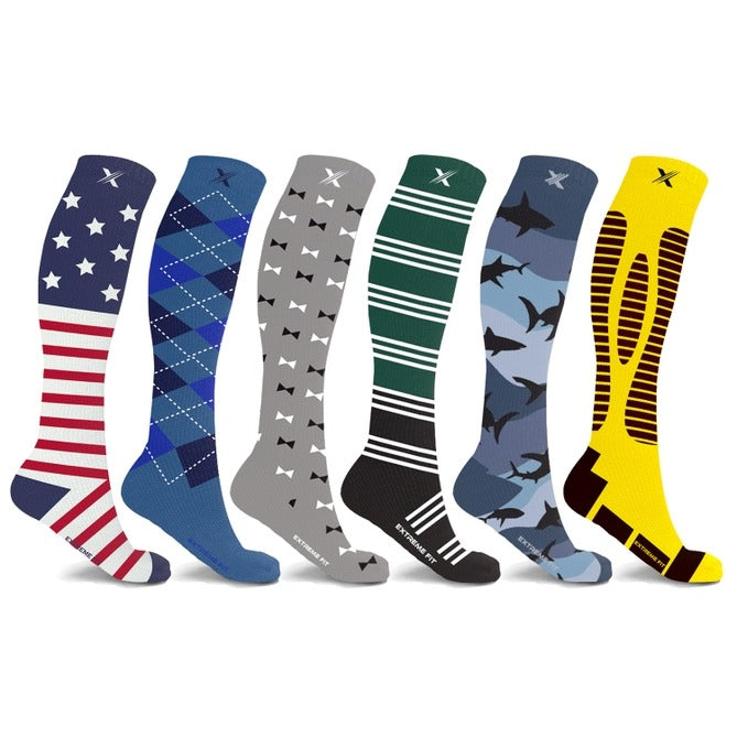 MEN'S PAIN RELIEF SOCKS - 6 PAIRS PACKED TOGETHER