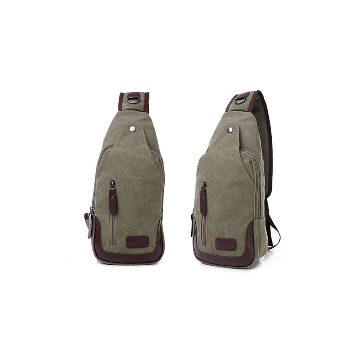 Canvas Unbalance Backpack Crossbody Sling Shoulder Bag