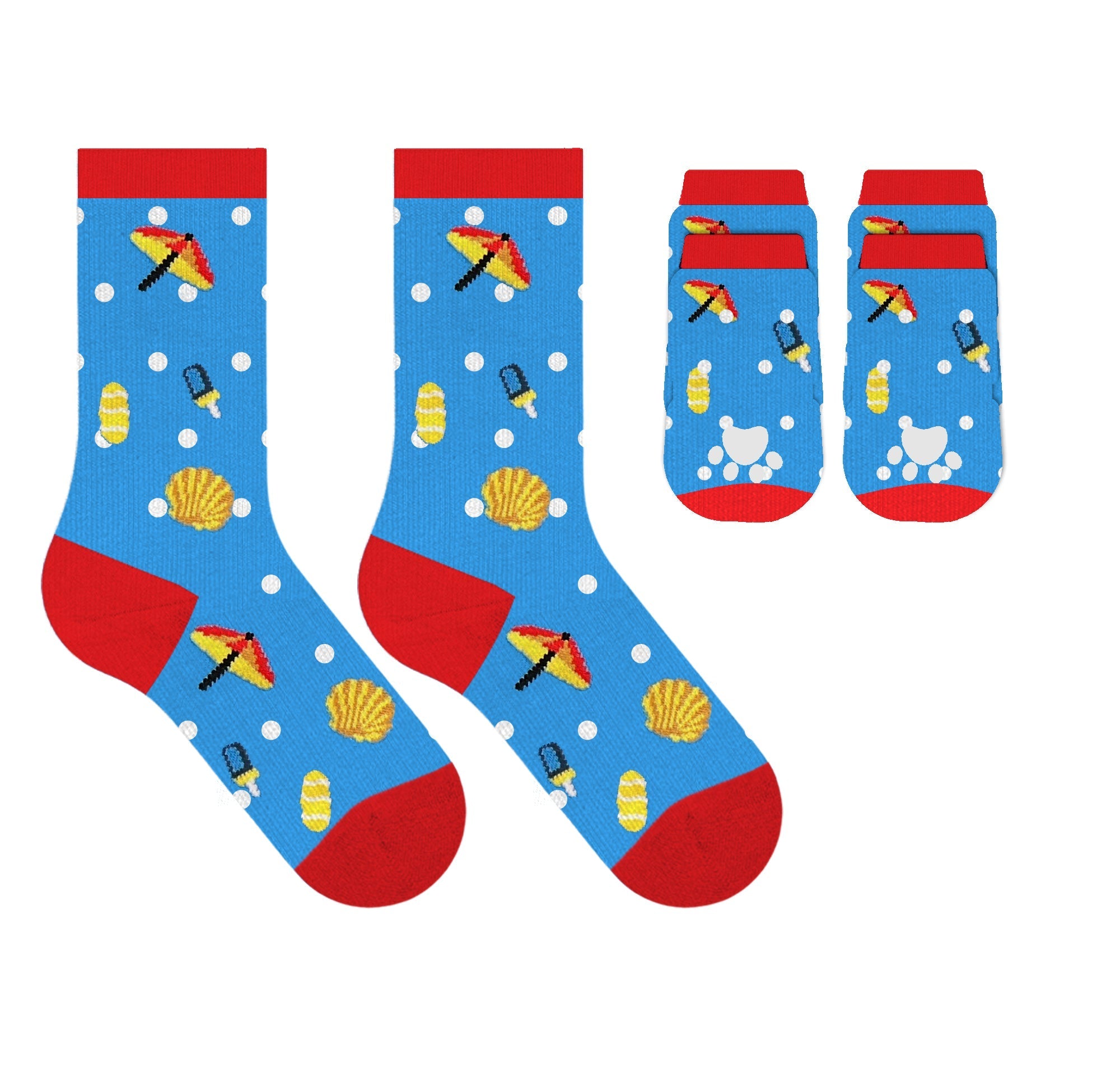 Christmas 2025 Matching Pet & Human Fun Socks - Summer