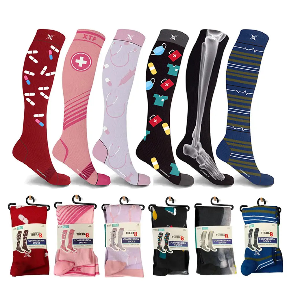THERA RX HEALTHCARE INSPIRED SOCKS - 6 ASST STYLES
