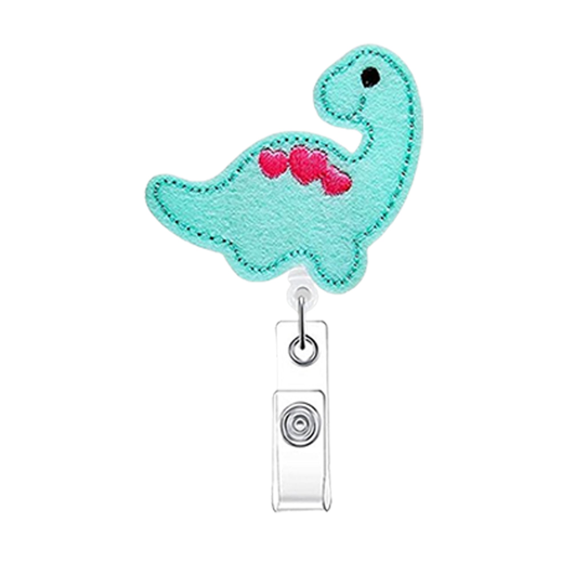 Retractable Badge Holder Clips for Professionals - Dinosaur