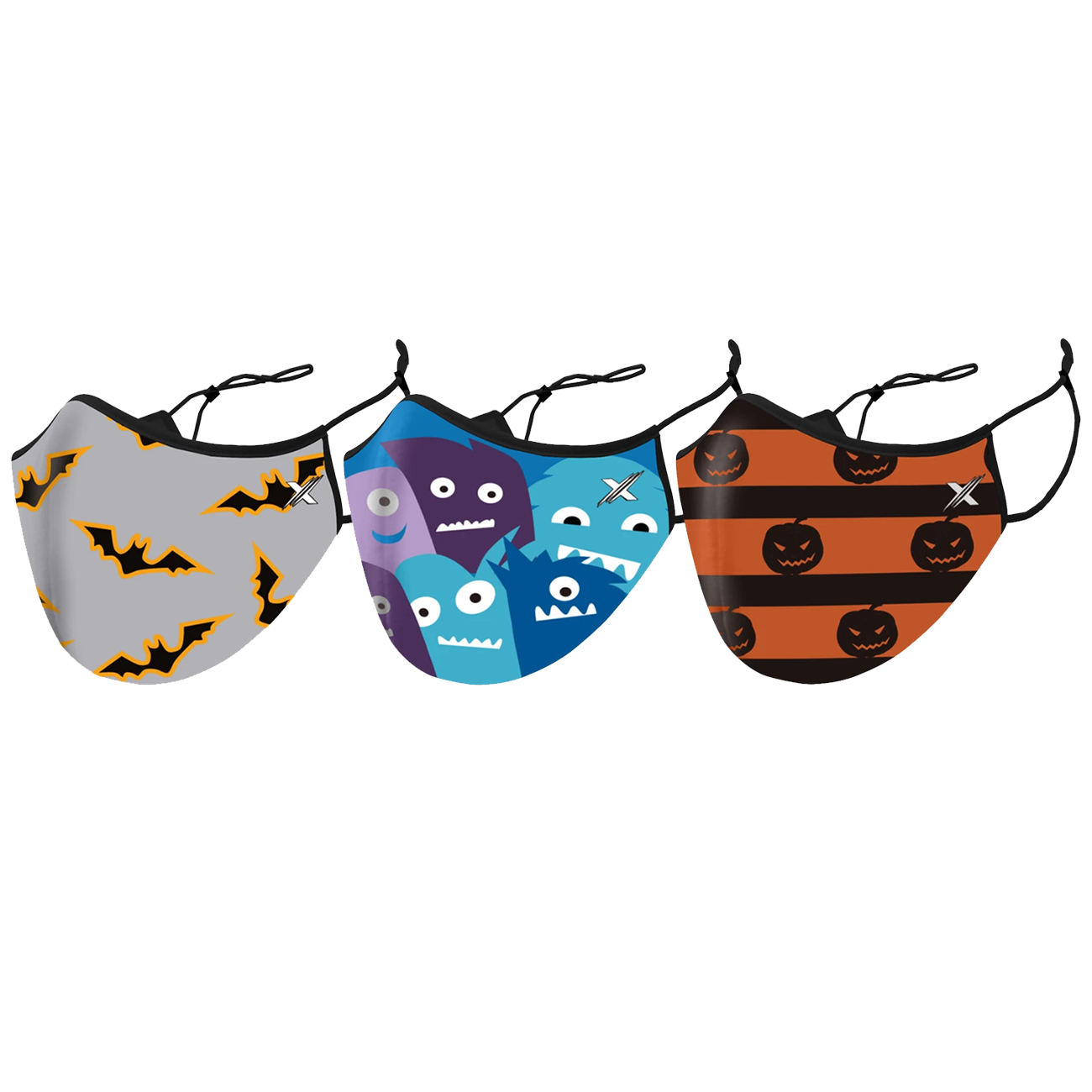 Kid's Halloween Themed Dual-Layer Reusable Face Masks