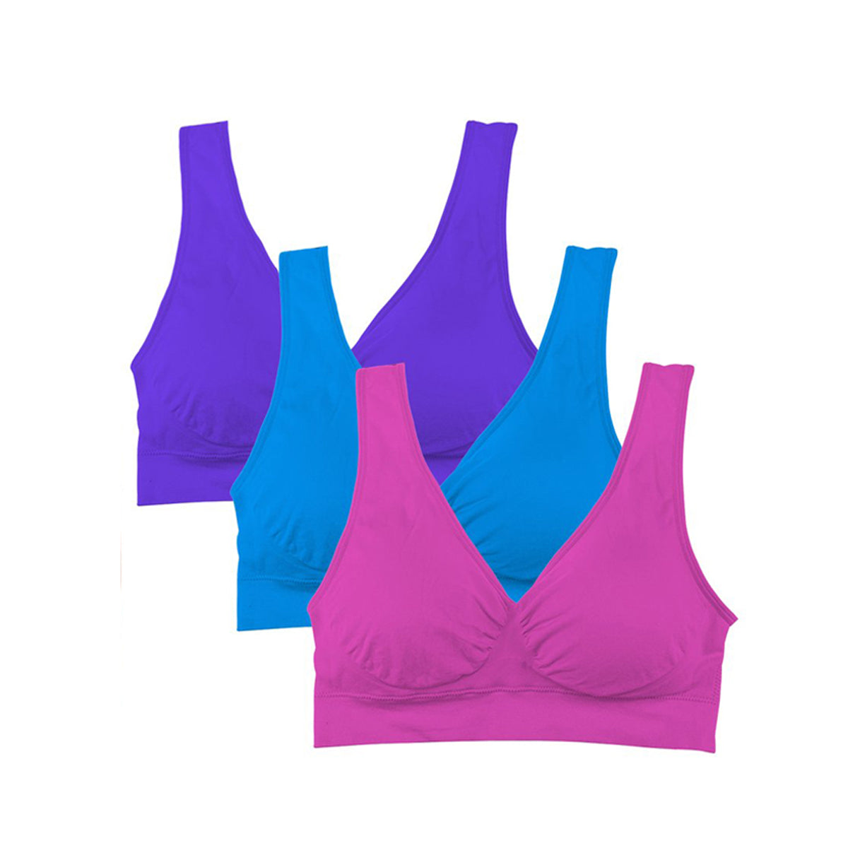 3 Pack: Seamless Lightweight Comfort Bras