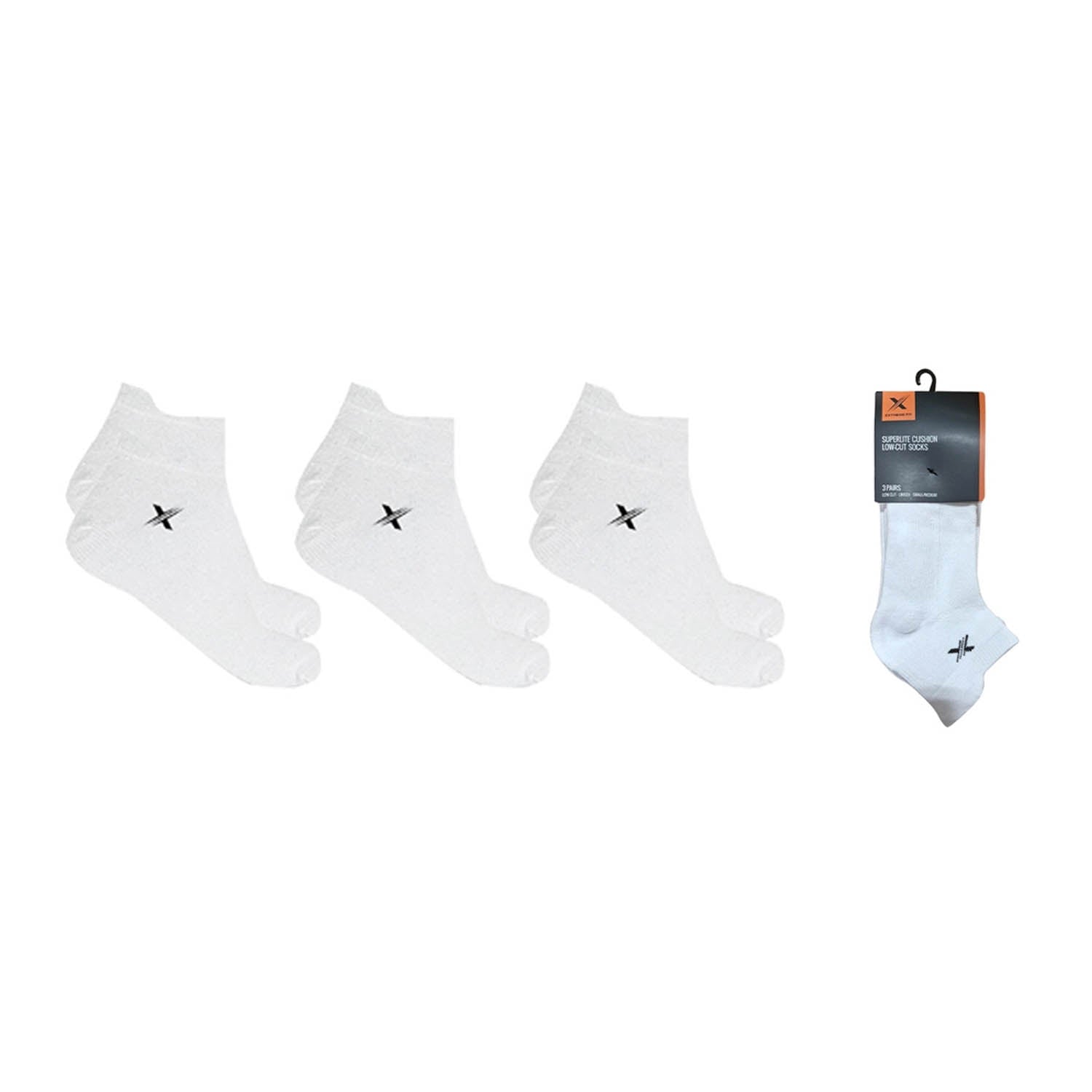 3-Pairs: Superlite Cushion Low-Cut Ankle Socks