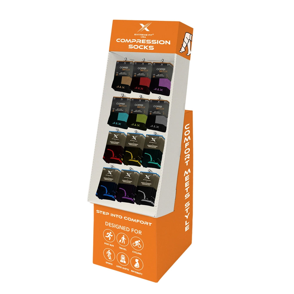 48-PAIRS COMPRESSION SOCKS WITH FREE DISPLAY
