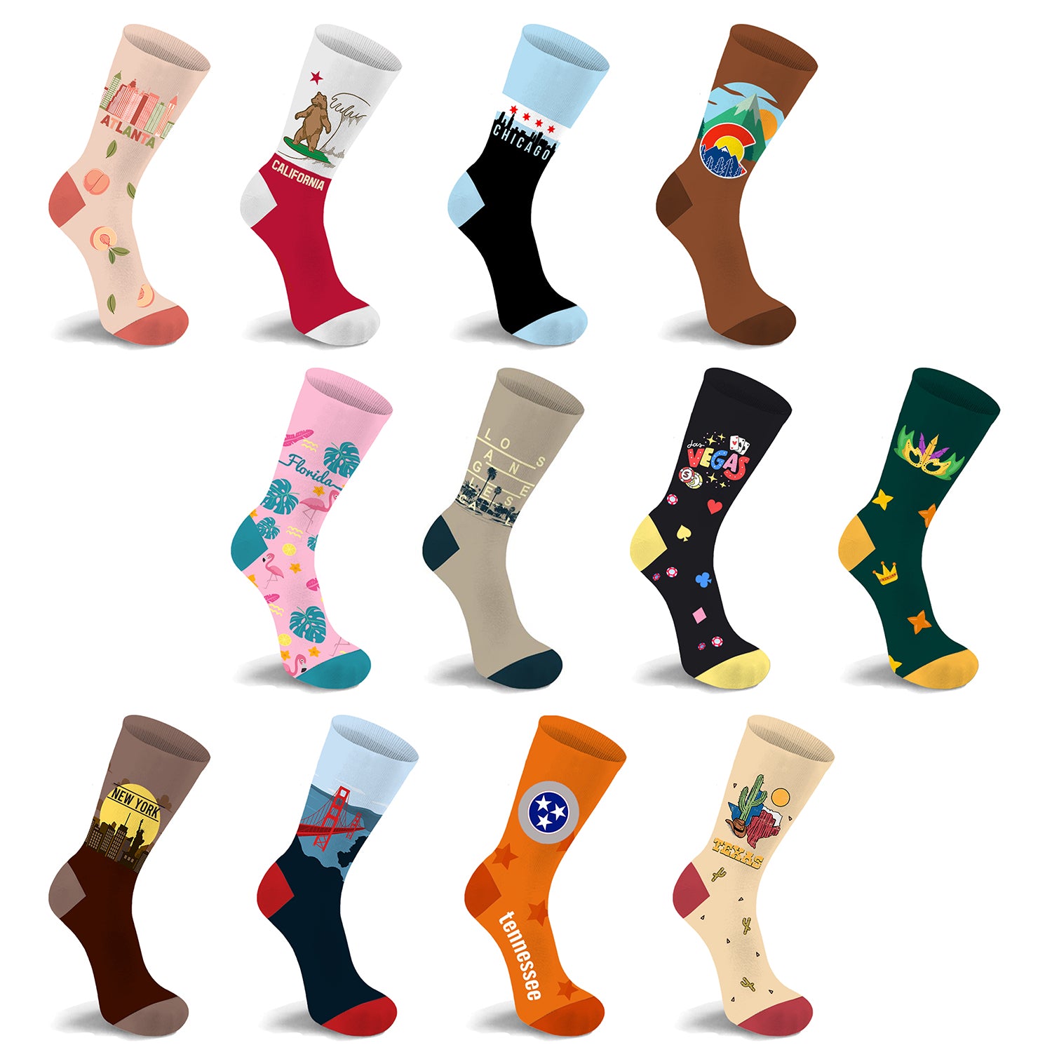 Unisex City Crew Socks – Soft Cotton Blend Everyday Wear
