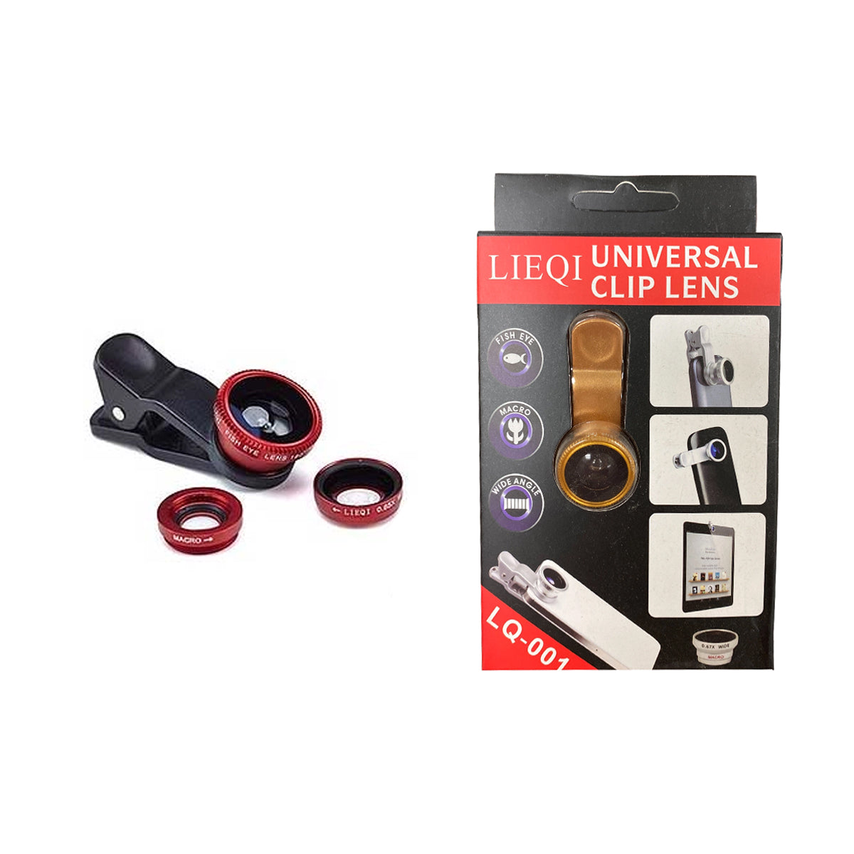 Universal Clip-On 3-In-1 Camera Lens
