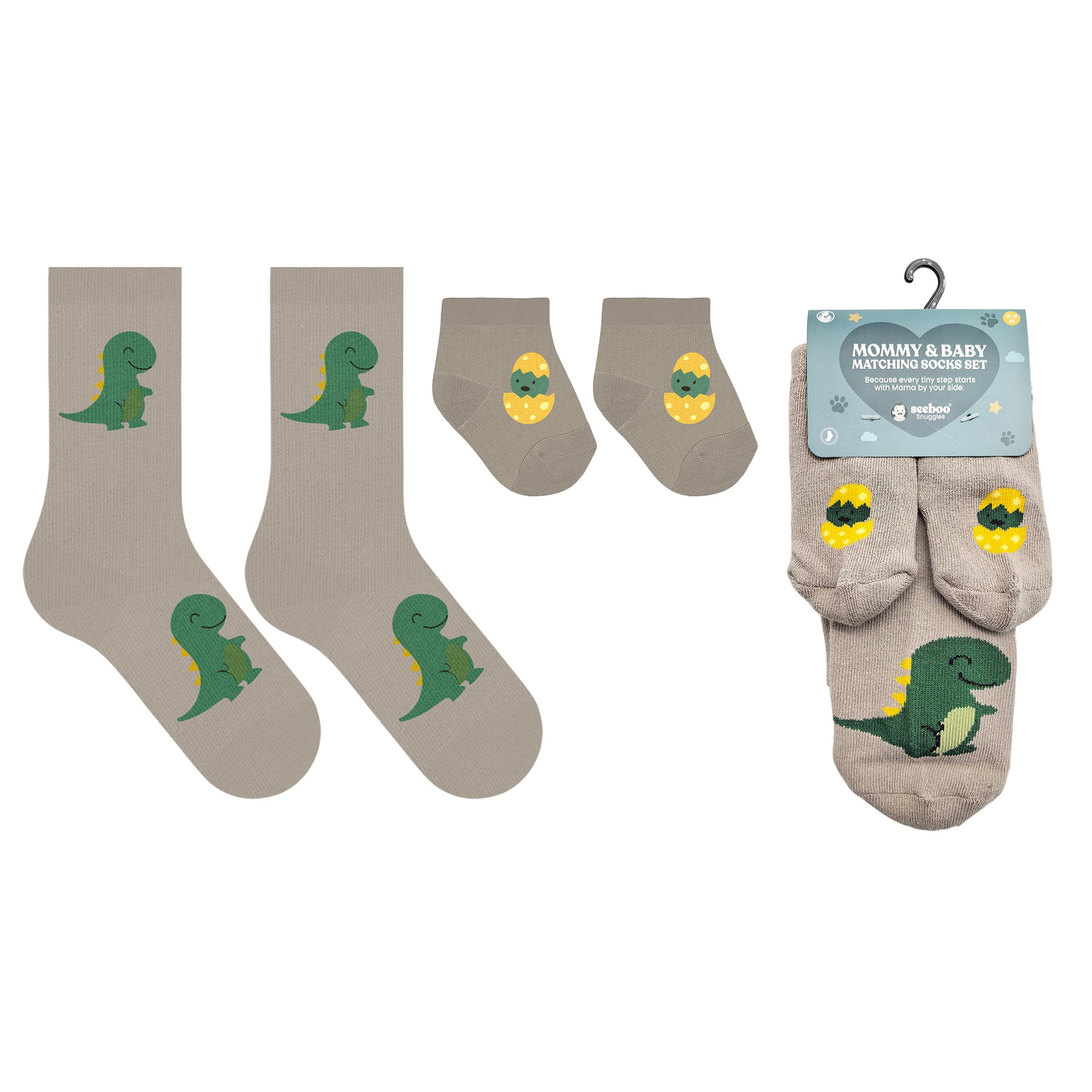 Mommy & Baby Matching Socks Set – Non-Slip Baby (0–6 Months)