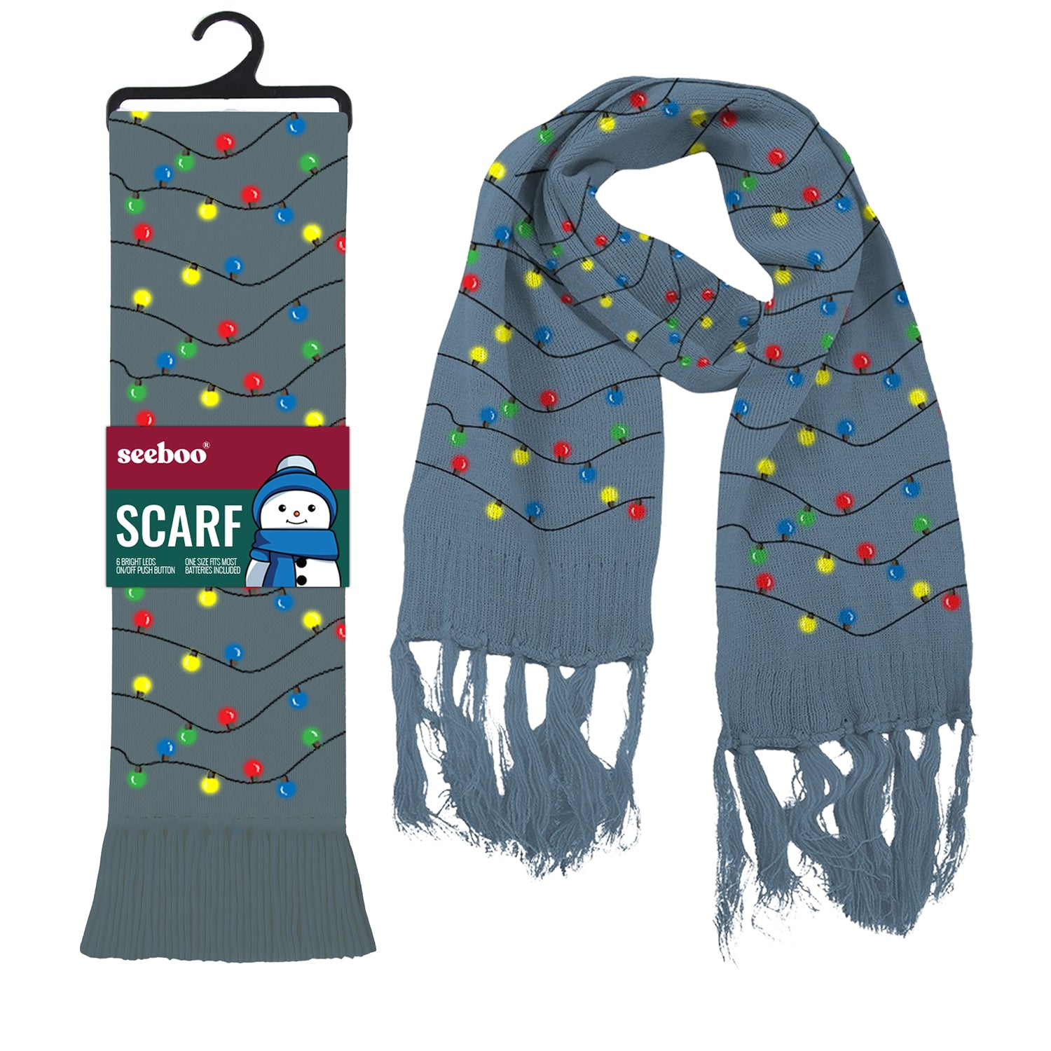 Unisex LED Knit Scarf – Soft Acrylic with Cashmere-Like Feel