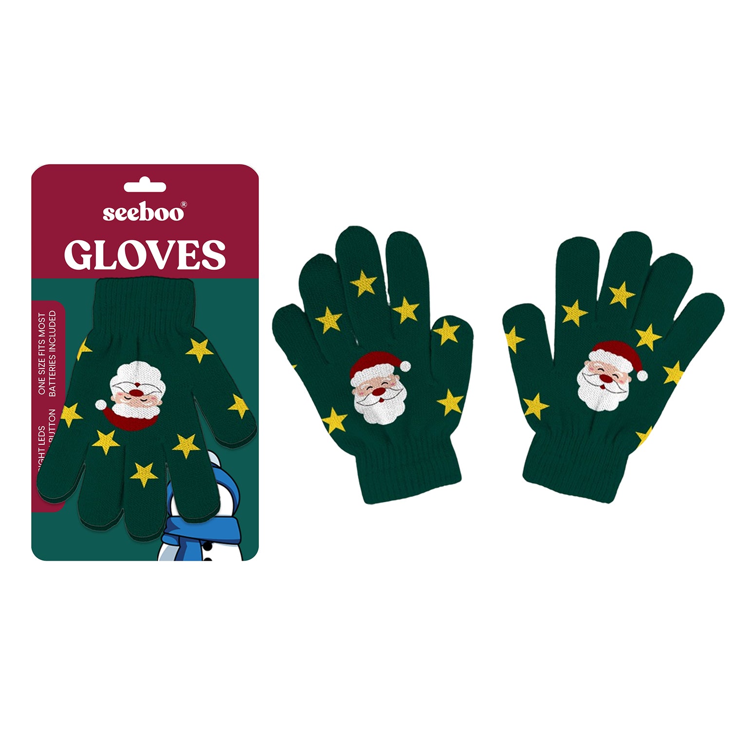 LED Light Up Knit Gloves – Adult Size