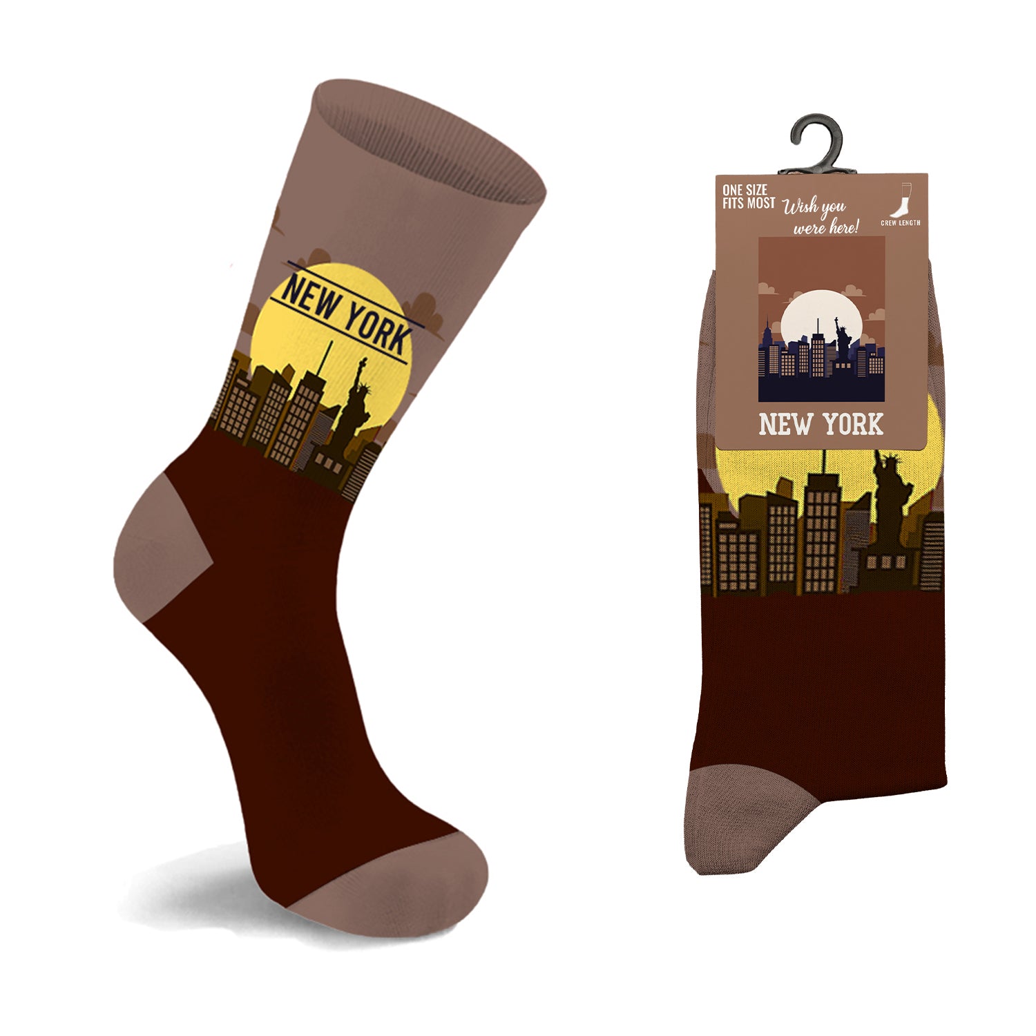 Unisex City Crew Socks – Soft Cotton Blend Everyday Wear