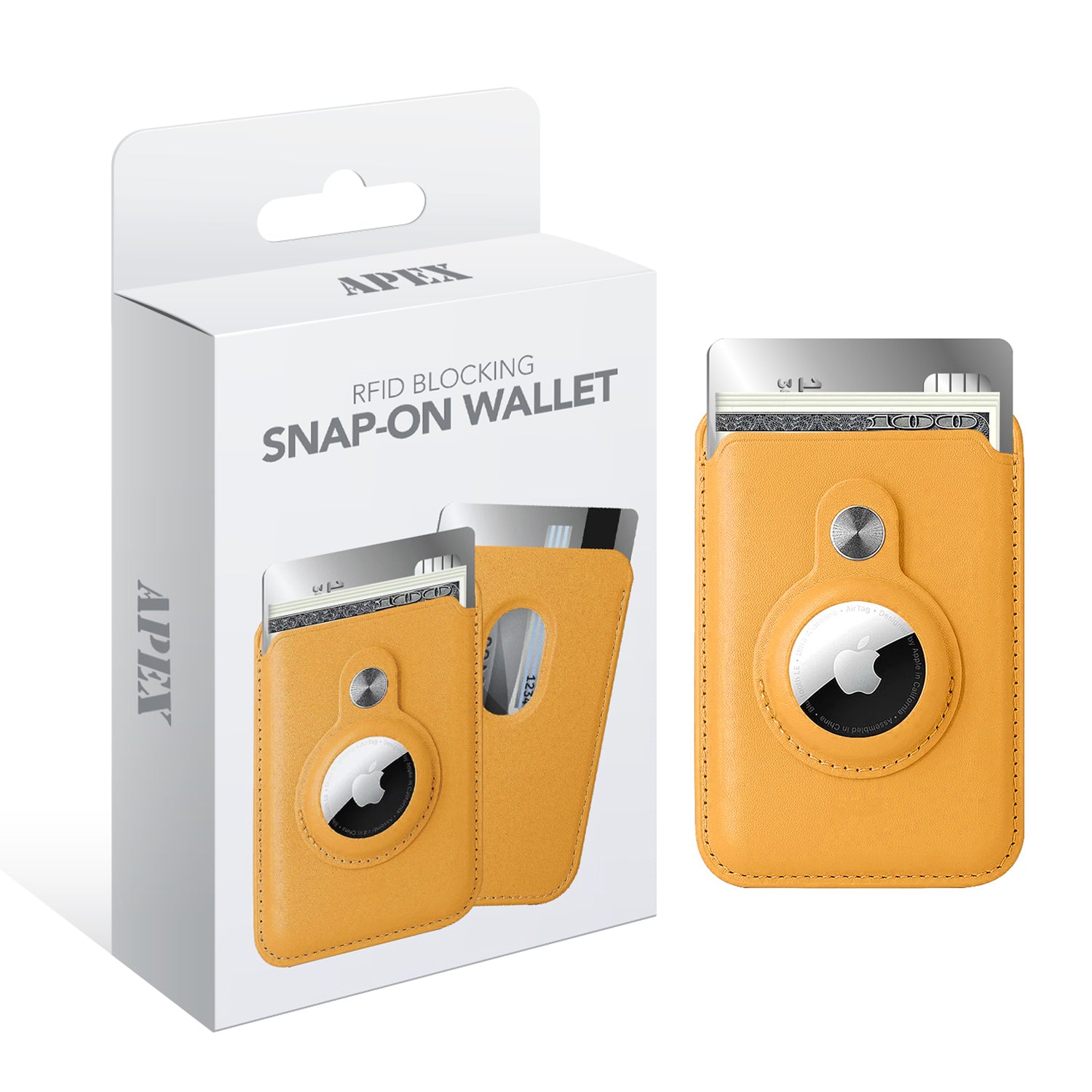 RFID Blocking MagSafe Magnetic Card Wallet with AirTag Pocket