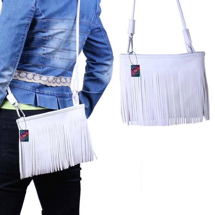 Women's Fringed Cross-Body Multifunctional Everyday Use Bag