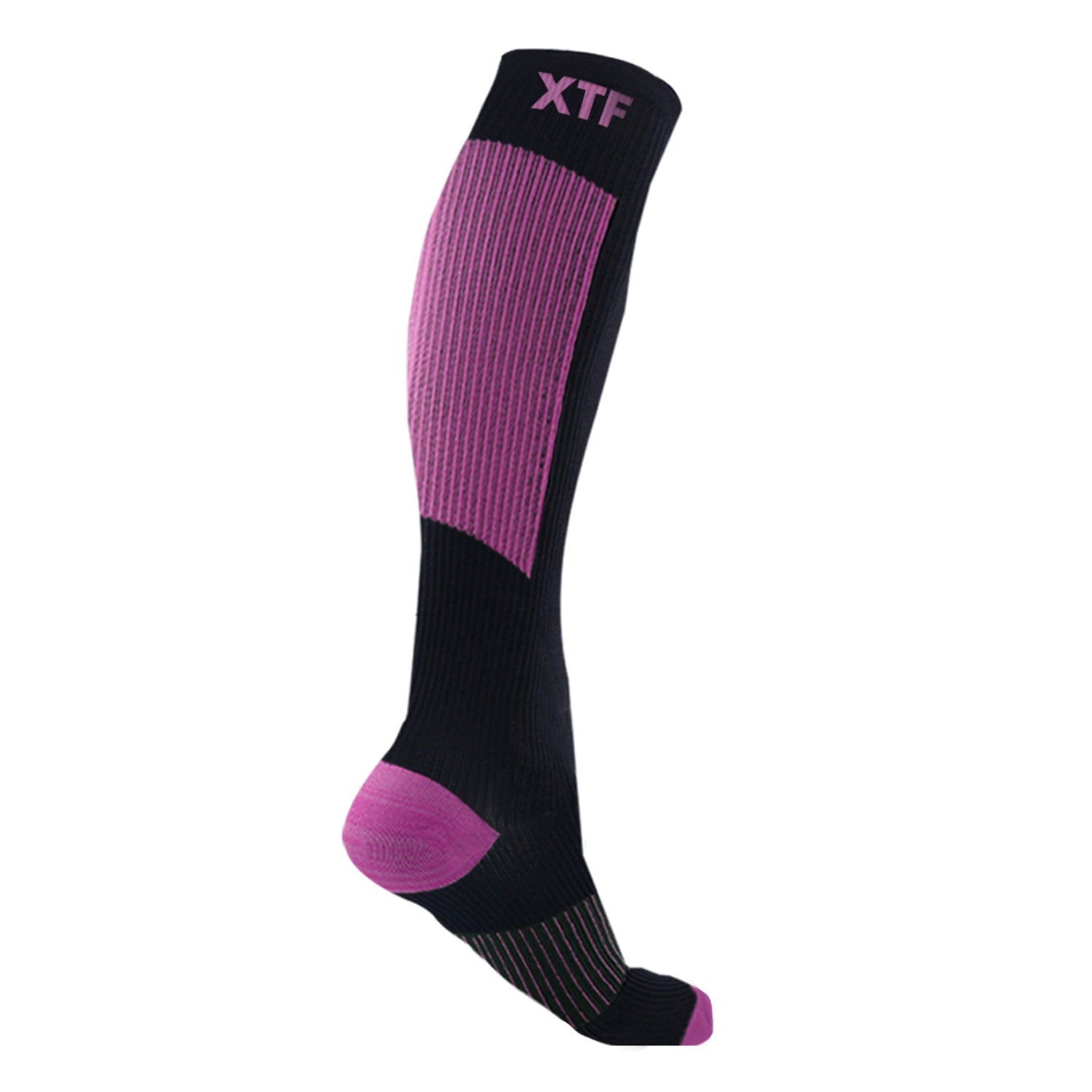 COPPER-INFUSED COMPRESSION SOCKS - PURPLE