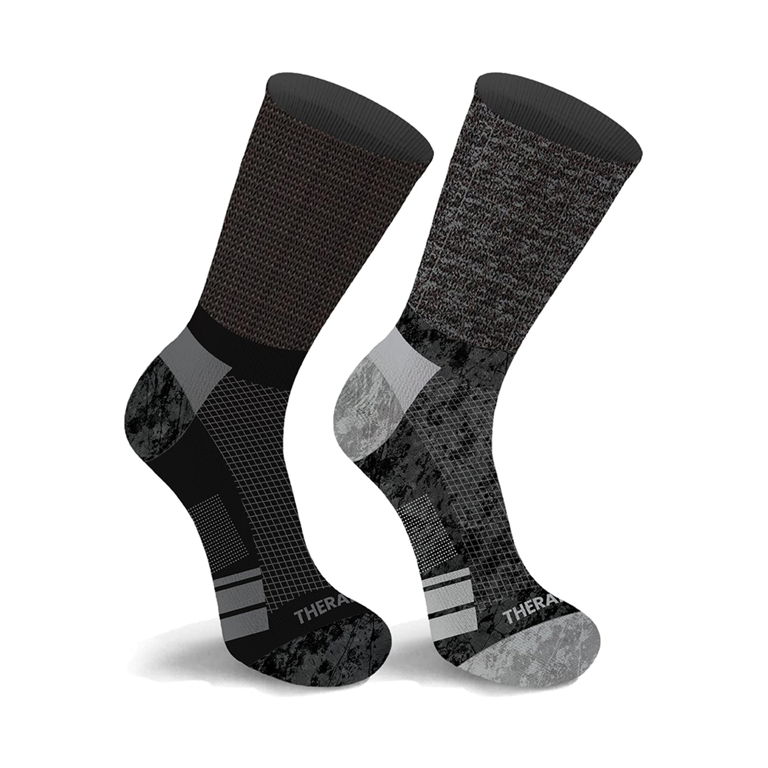 2-Pairs: Non-Binding Loose Fit Cotton Diabetic Crew Socks