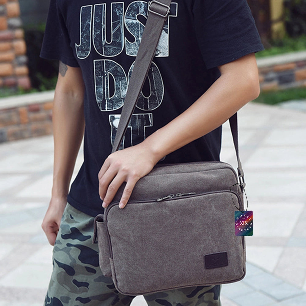 Unisex Multi-Pocket Travel Messenger Bag, Shoulder Bag